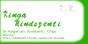 kinga mindszenti business card